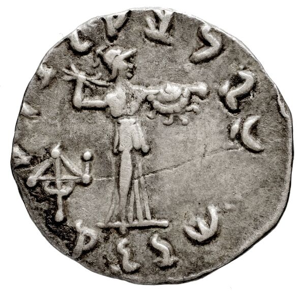 Bactrian and Indo-Greek Coinage Menander I 15.1, реверс, bnf-bigr