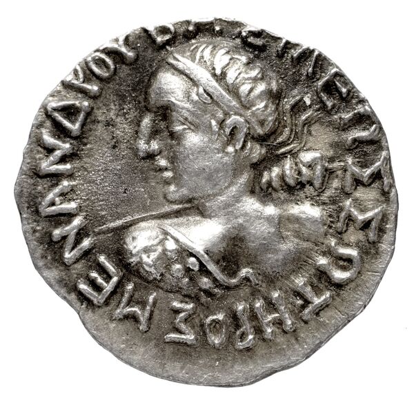 Bactrian and Indo-Greek Coinage Menander I 4.2, аверс, bnf-bigr
