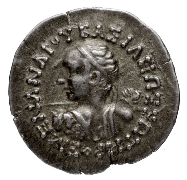 Bactrian and Indo-Greek Coinage Menander I 4.4, аверс, bnf-bigr