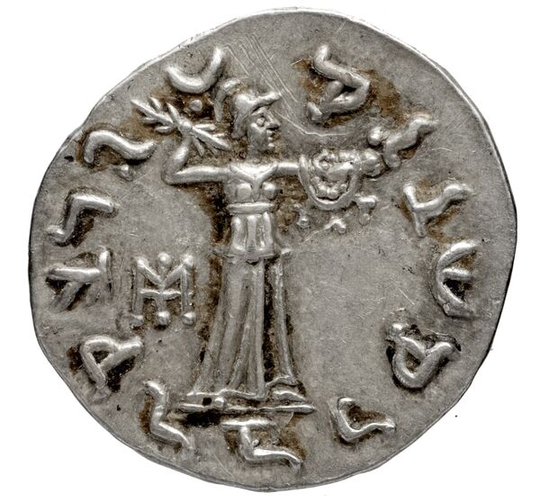 Bactrian and Indo-Greek Coinage Menander I 4.4, реверс, bnf-bigr