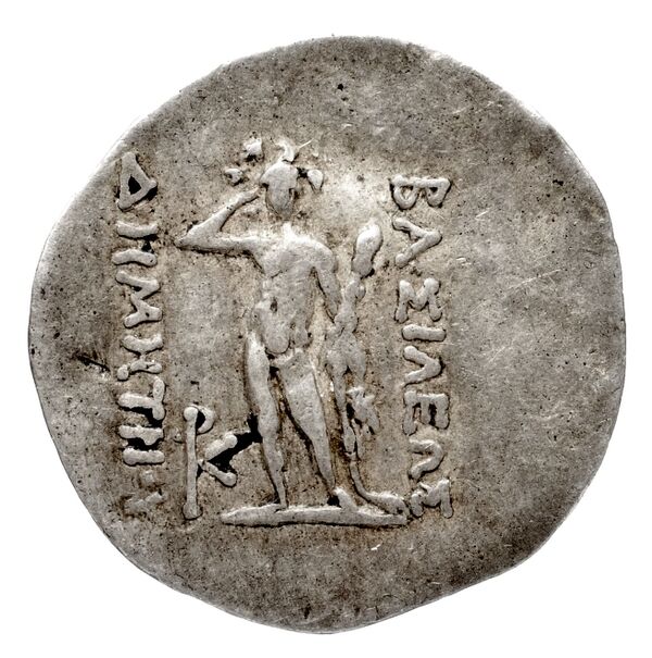 Bactrian and Indo-Greek Coinage Demetrius I 5.3, реверс, bnf-bigr