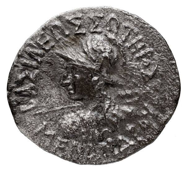 Bactrian and Indo-Greek Coinage Menander I 18.1, аверс, bnf-bigr