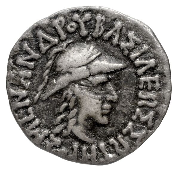 Bactrian and Indo-Greek Coinage Menander I 3.1, аверс, bnf-bigr