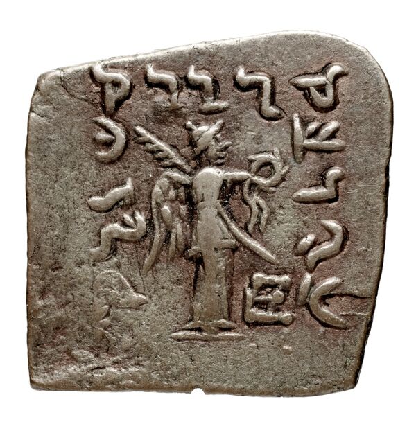 Bactrian and Indo-Greek Coinage Menander I 31.3, реверс, bnf-bigr