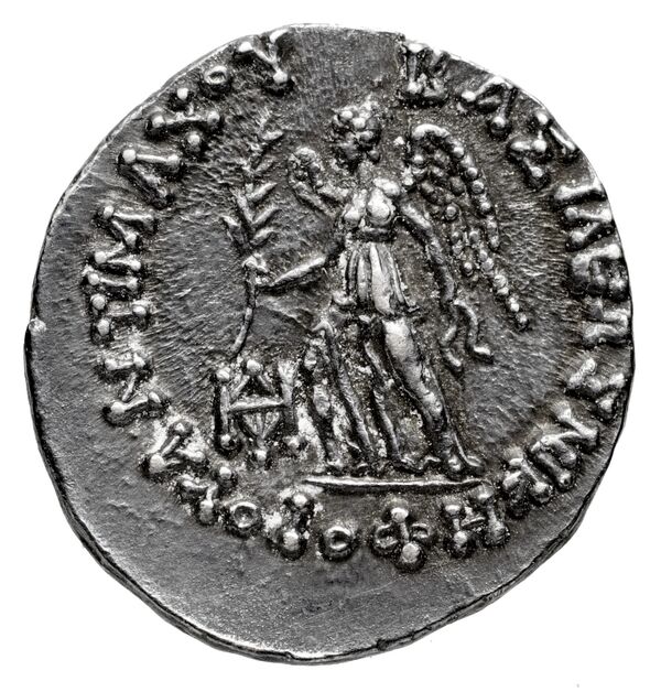 Bactrian and Indo-Greek Coinage Antimachus II 1.6, аверс, bnf-bigr