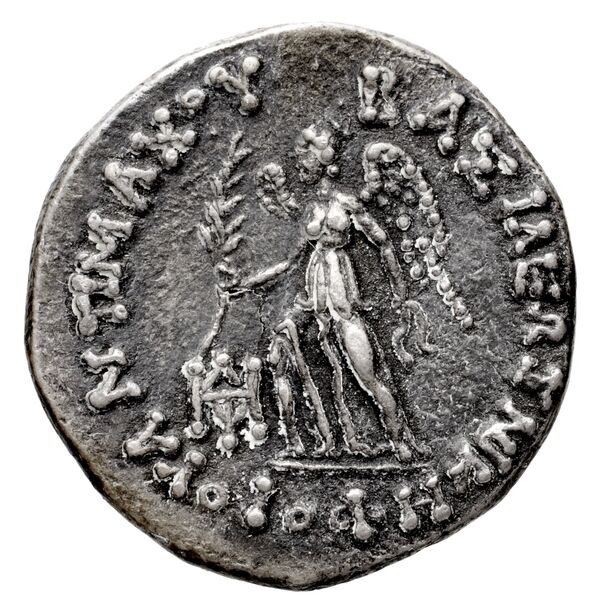 Bactrian and Indo-Greek Coinage Antimachus II 1.6, obverse, bnf-bigr
