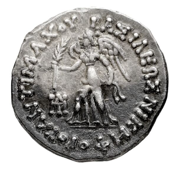 Bactrian and Indo-Greek Coinage Antimachus II 1.6, obverse, bnf-bigr