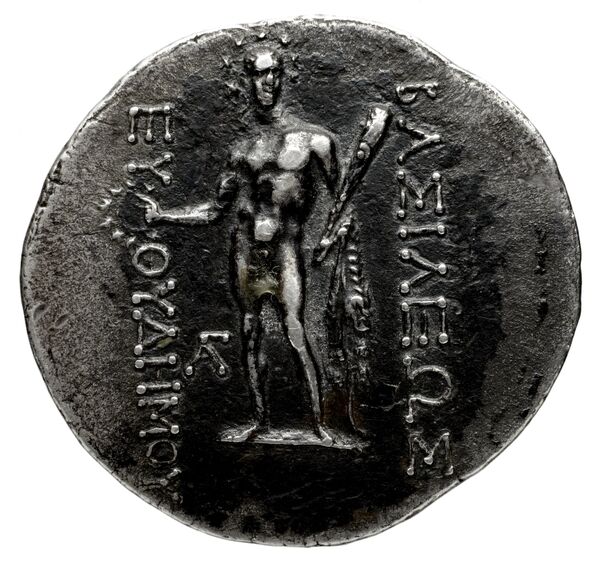реверс Bactrian and Indo-Greek Coinage Euthydemus II 1.3