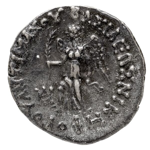Bactrian and Indo-Greek Coinage Antimachus II 1.7, аверс, bnf-bigr