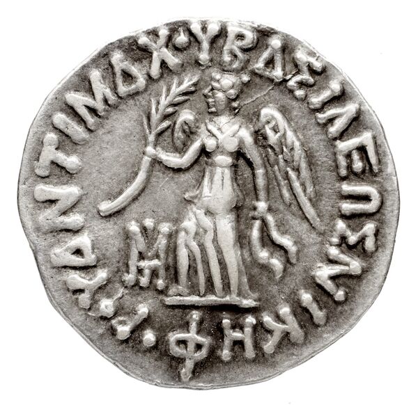 Bactrian and Indo-Greek Coinage Antimachus II 1.4, аверс, bnf-bigr