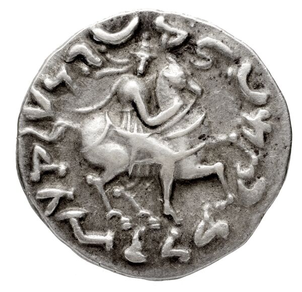 Bactrian and Indo-Greek Coinage Antimachus II 1.4, реверс, bnf-bigr