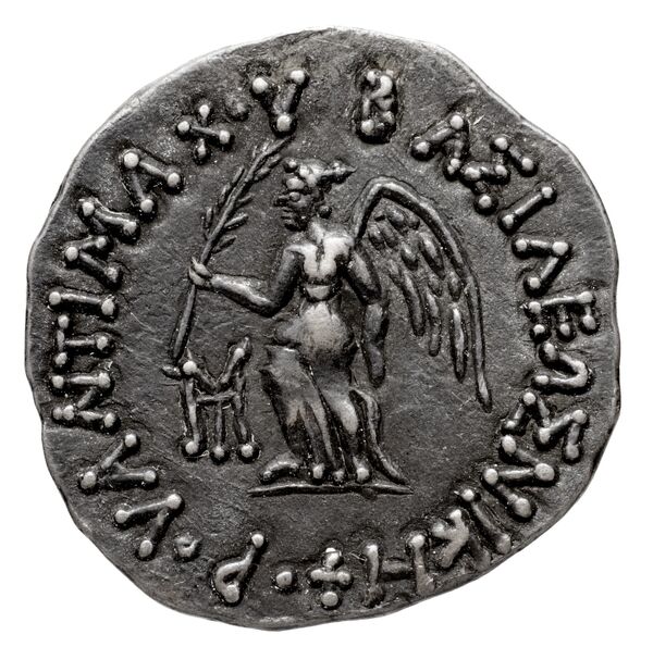 Bactrian and Indo-Greek Coinage Antimachus II 1.3, аверс, bnf-bigr