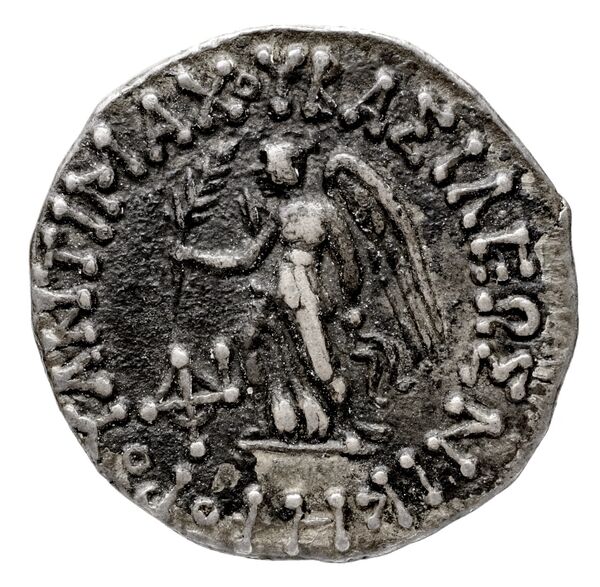 Bactrian and Indo-Greek Coinage Antimachus II 1.1, аверс, bnf-bigr