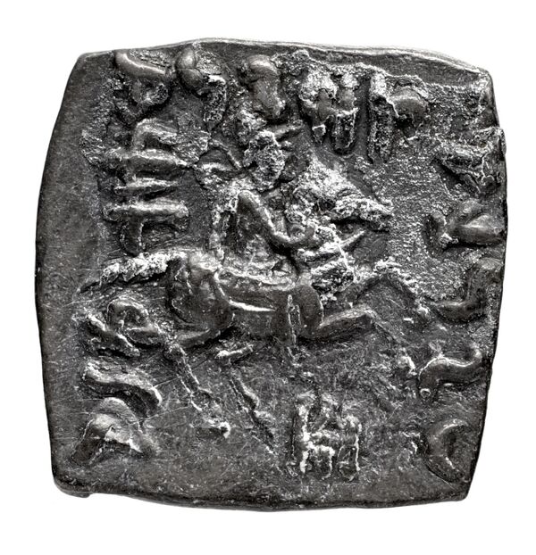 Bactrian and Indo-Greek Coinage Philoxenus 9.4, реверс, bnf-bigr
