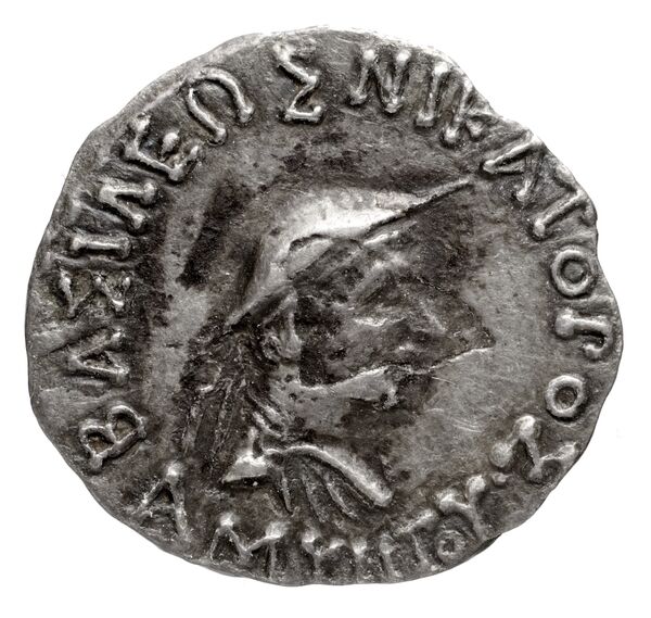 Bactrian and Indo-Greek Coinage Amyntas 11.1, obverse, bnf-bigr