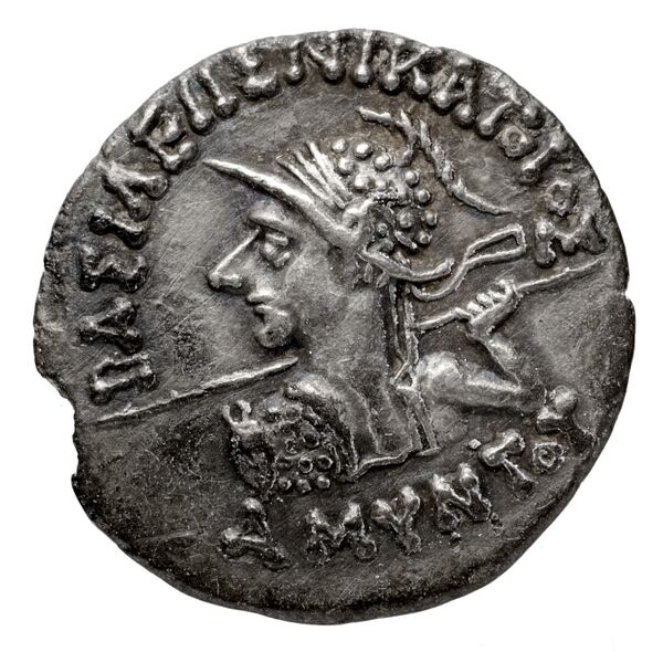 Bactrian and Indo-Greek Coinage Amyntas 13.1, obverse, bnf-bigr