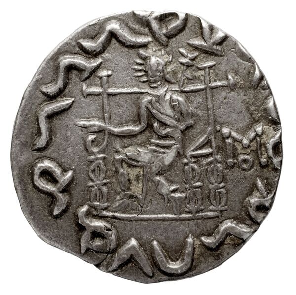 реверс Bactrian and Indo-Greek Coinage Hermaeus 10.1