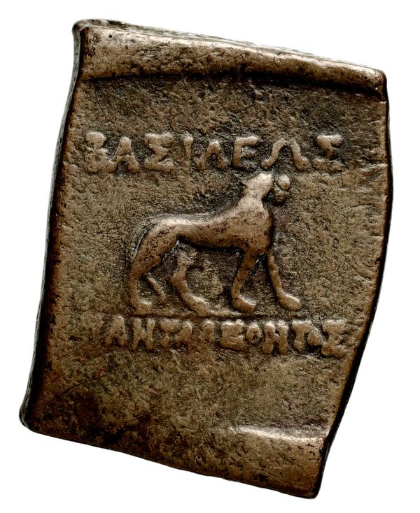 Bactrian and Indo-Greek Coinage Pantaleon 7, реверс, bnf-bigr