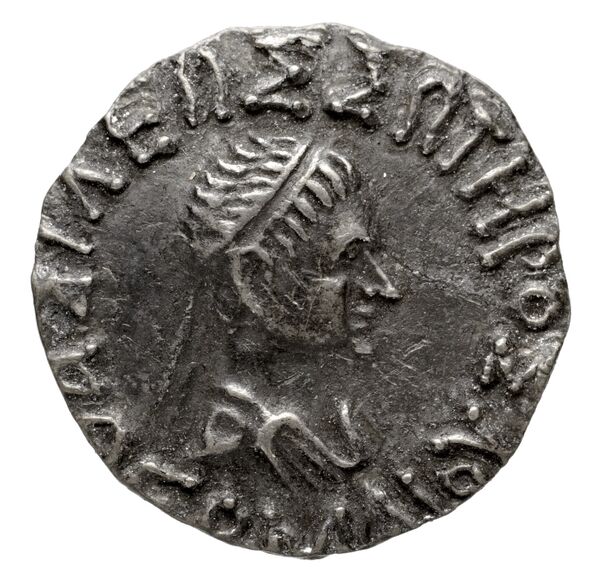 Bactrian and Indo-Greek Coinage Hermaeus 11.2, аверс, bnf-bigr