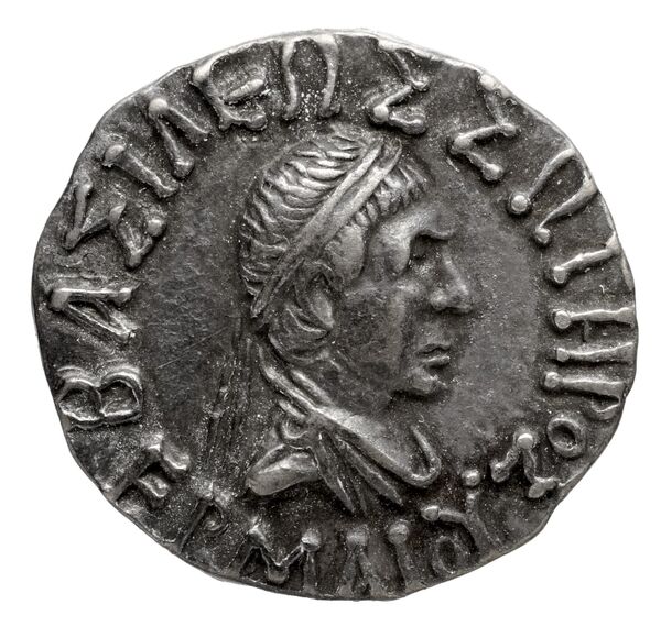 Bactrian and Indo-Greek Coinage Hermaeus 5.1, аверс, bnf-bigr