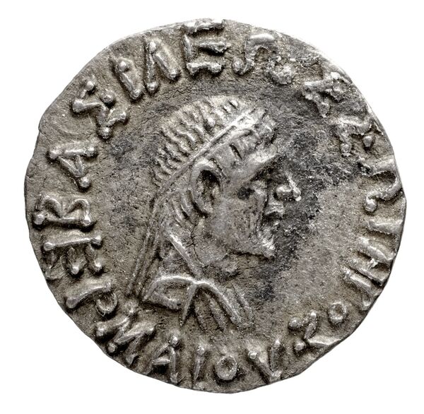 Bactrian and Indo-Greek Coinage Hermaeus 11.6, аверс, bnf-bigr