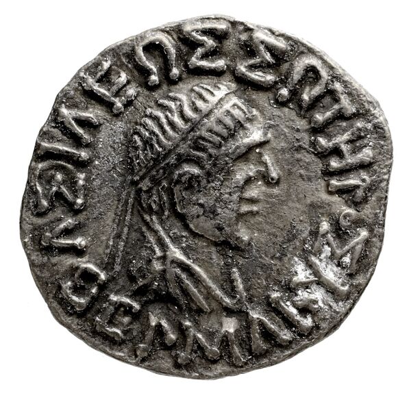 Bactrian and Indo-Greek Coinage Hermaeus 11.10, аверс, bnf-bigr