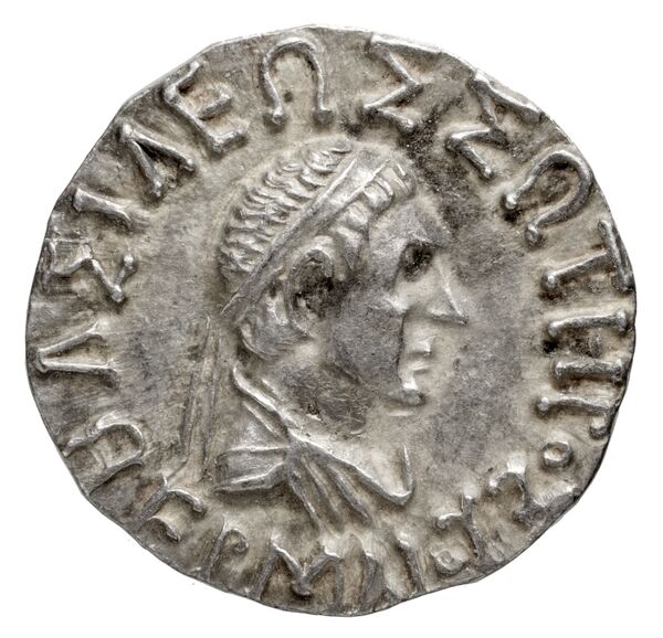 Bactrian and Indo-Greek Coinage Hermaeus 5.5, аверс, bnf-bigr