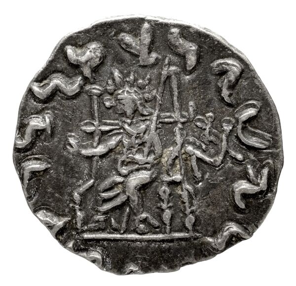 Bactrian and Indo-Greek Coinage Hermaeus 11.3, реверс, bnf-bigr