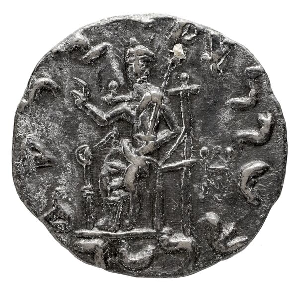 реверс Bactrian and Indo-Greek Coinage Hermaeus 5.6