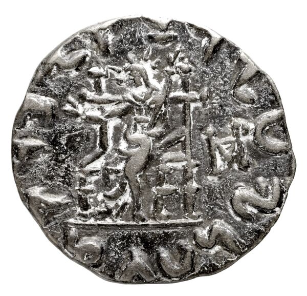 реверс Bactrian and Indo-Greek Coinage Hermaeus 11.8