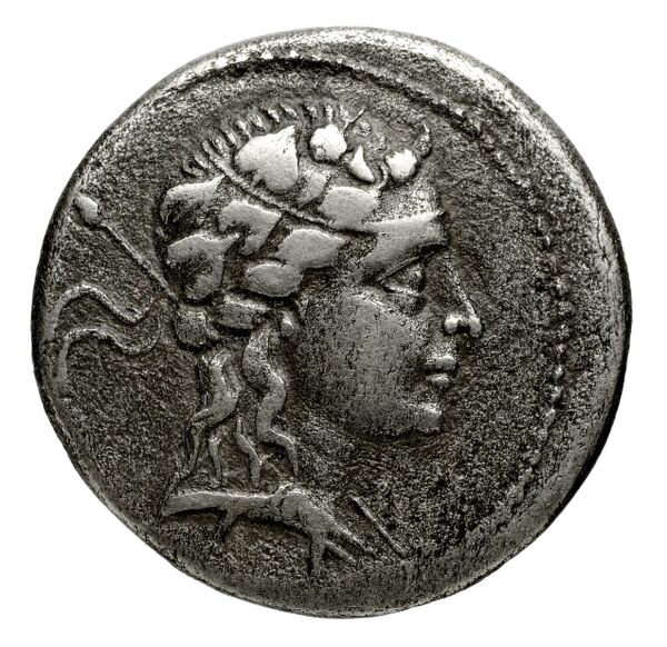 Bactrian and Indo-Greek Coinage Agathocles 15.4, аверс, bnf-bigr