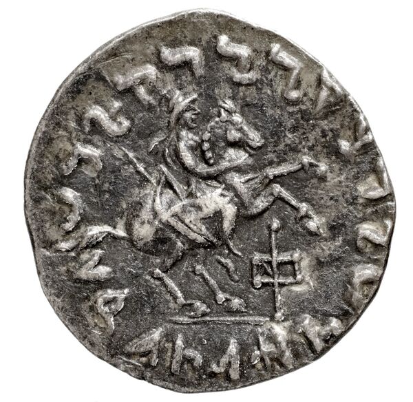 Bactrian and Indo-Greek Coinage Hermaeus and Calliope 2.2, реверс, bnf-bigr