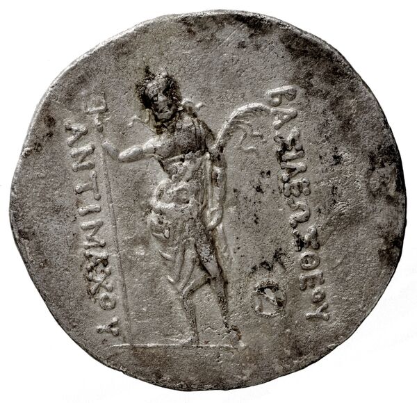 Bactrian and Indo-Greek Coinage Antimachus I 3.3, реверс, bnf-bigr