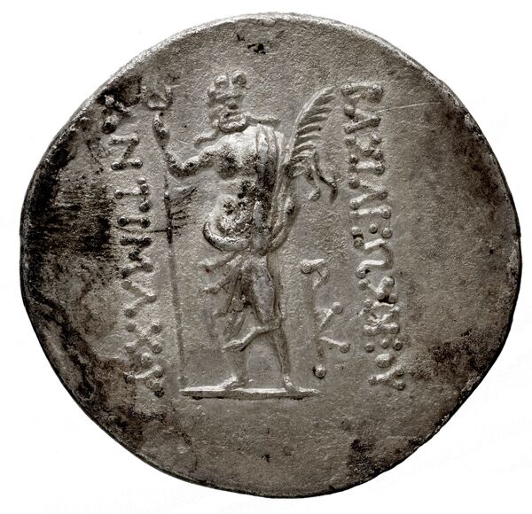 reverse Bactrian and Indo-Greek Coinage Antimachus I 3.1