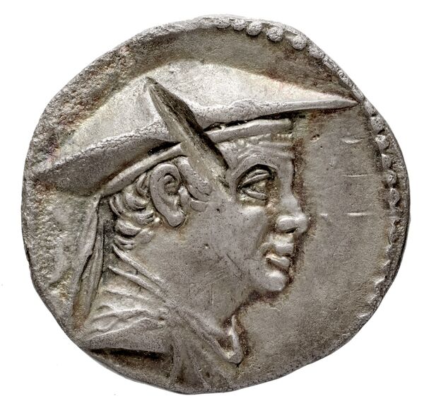 Bactrian and Indo-Greek Coinage Antimachus I 5.2, obverse, bnf-bigr