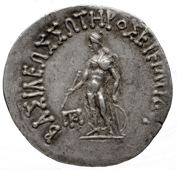 Bactrian and Indo-Greek Coinage Eucratides II 3.2, реверс, bnf-bigr
