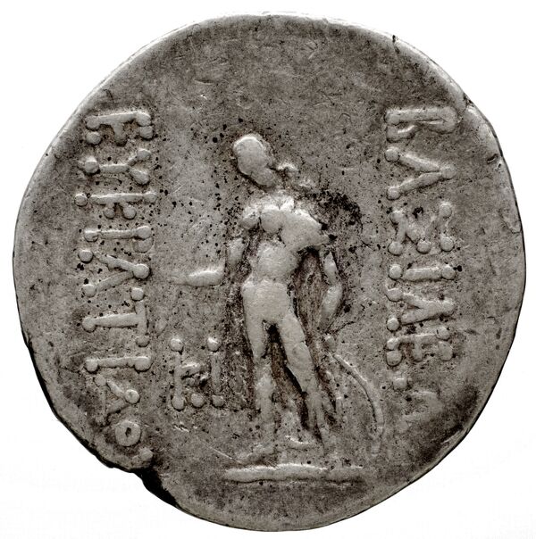 Bactrian and Indo-Greek Coinage Eucratides II 1.9, реверс, bnf-bigr