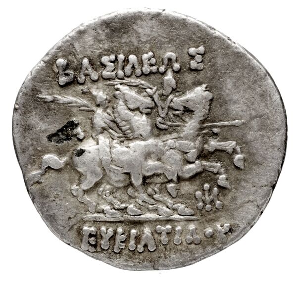 Bactrian and Indo-Greek Coinage Eucratides I 2.5, реверс, bnf-bigr