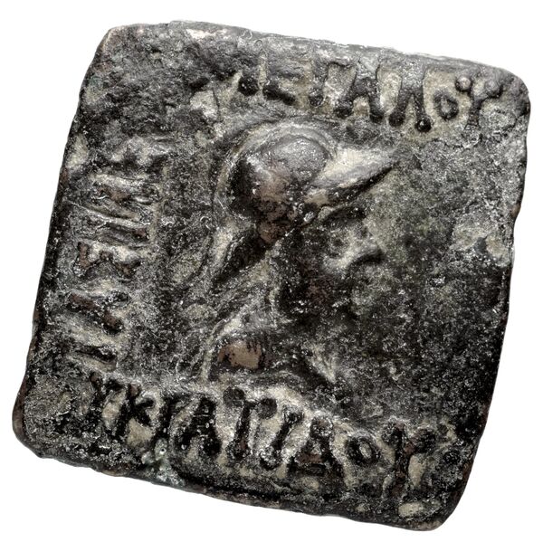 Bactrian and Indo-Greek Coinage Eucratides I 22.7, аверс, bnf-bigr