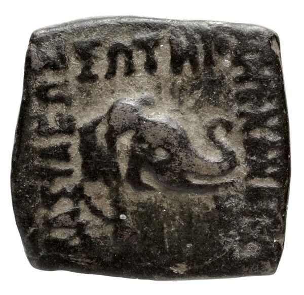 Bactrian and Indo-Greek Coinage Menander I 42.4, аверс, bnf-bigr
