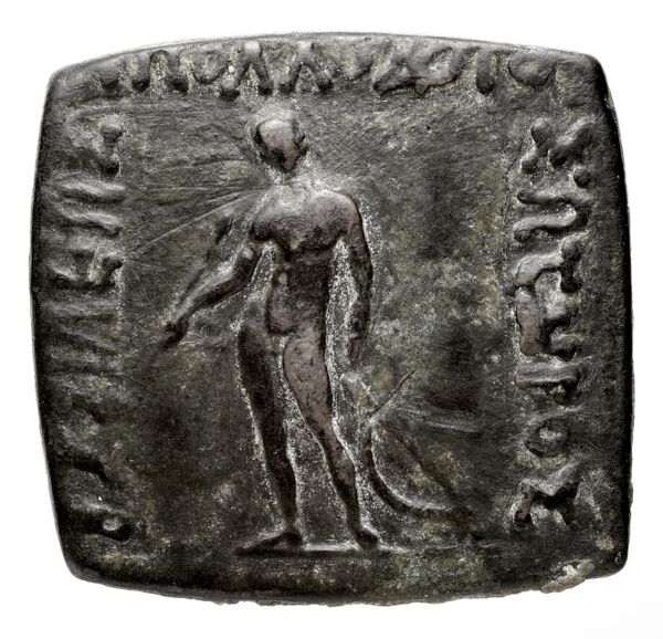 Bactrian and Indo-Greek Coinage Apollodotus I 6.1, аверс, bnf-bigr