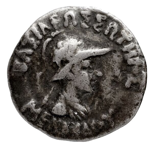 Bactrian and Indo-Greek Coinage Menander I 14.12, аверс, bnf-bigr