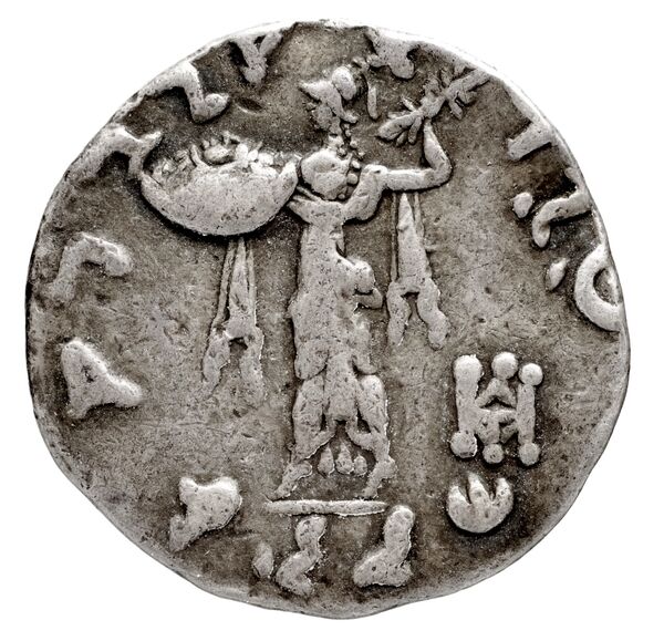 Bactrian and Indo-Greek Coinage Menander I 14.12, реверс, bnf-bigr