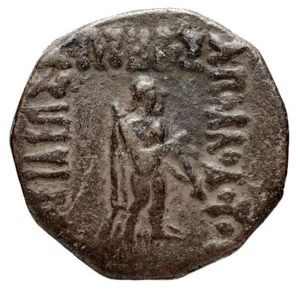 Bactrian and Indo-Greek Coinage Apollodotus II 7.1, аверс, bnf-bigr