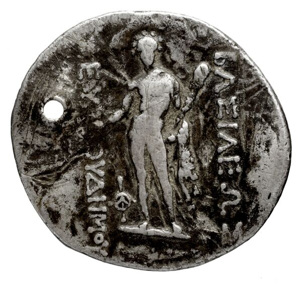 Bactrian and Indo-Greek Coinage Euthydemus II 1.1, реверс, bnf-bigr