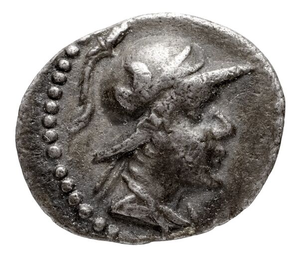 Bactrian and Indo-Greek Coinage Eucratides I 9.2, аверс, bnf-bigr