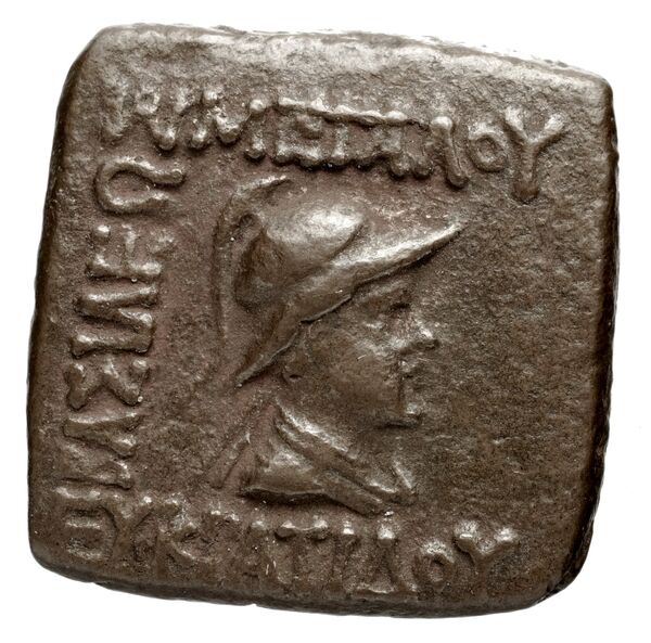 Bactrian and Indo-Greek Coinage Eucratides I 22.7, аверс, bnf-bigr