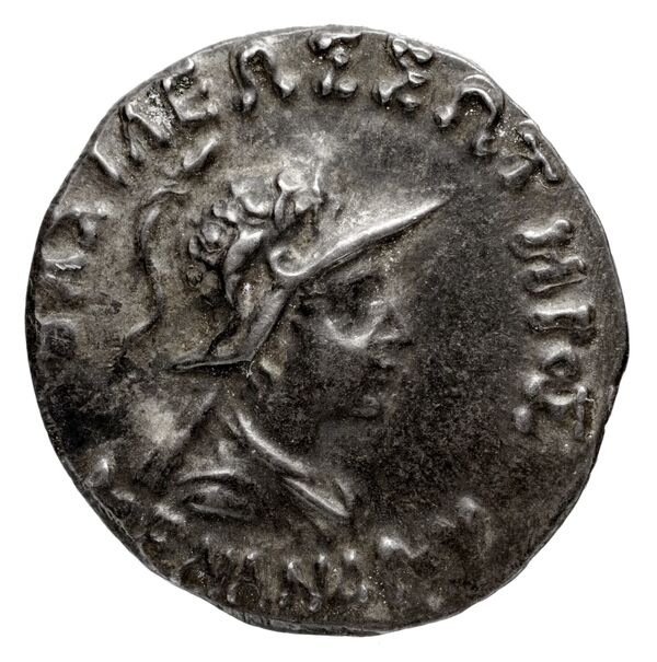 Bactrian and Indo-Greek Coinage Menander I 14.12, аверс, bnf-bigr