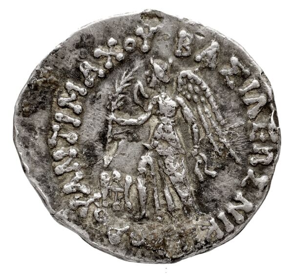 Bactrian and Indo-Greek Coinage Antimachus II 1.6, obverse, bnf-bigr