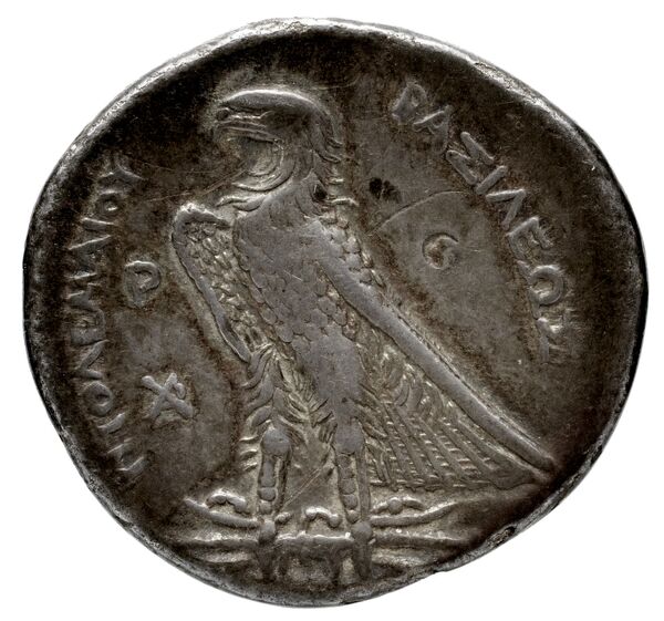 Coins of the Ptolemaic Empire Vol. I, Part 1, no. 142, reverse, bnf-hrc